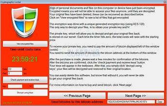 cryptographic locker screen