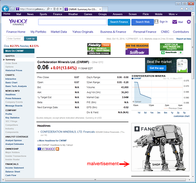 01 yahoo finance malvertisement