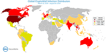 CryptoWall Ransomware Heatmap