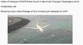 Malaysian Airlines flight MH370 scam