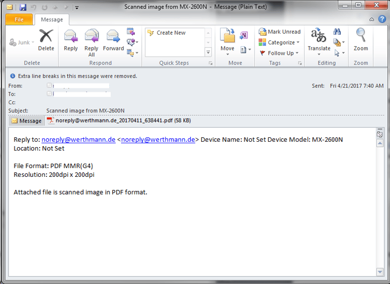 New Locky Ransomware Email