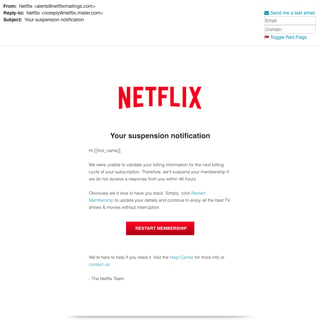 Netflix phishing scam