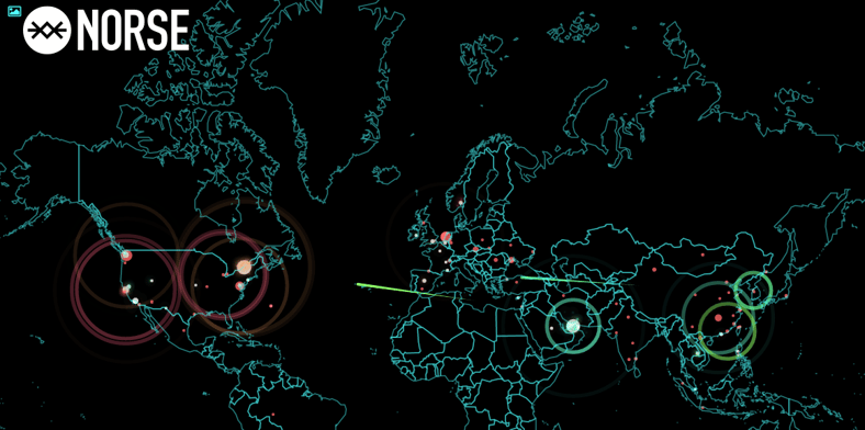 Norse Real Time Cyber Attack Map
