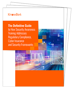 eBook titled The Definitive Guide to How SAT Addresses Regulatory Compliance, Cyber Insurance and Security Frameworks