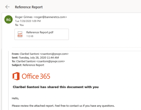 example phishing email reference report