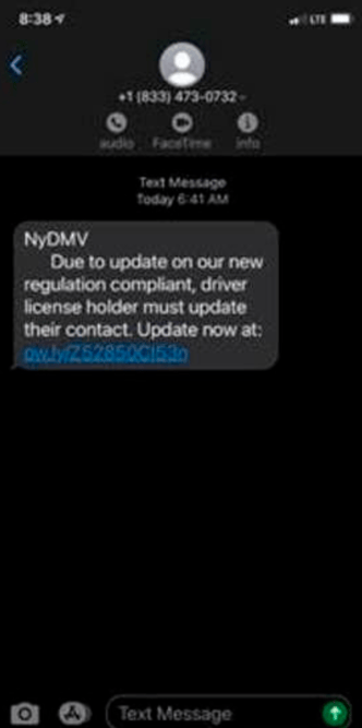 SMS Phishing Text 