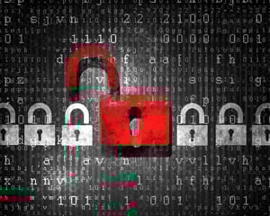 Security concept Lock on digital screen, illustration-5