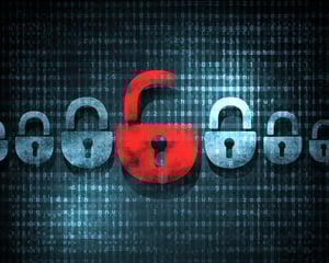 Security concept Lock on digital screen, illustration-6