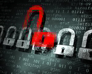 Security concept Lock on digital screen, illustration-8