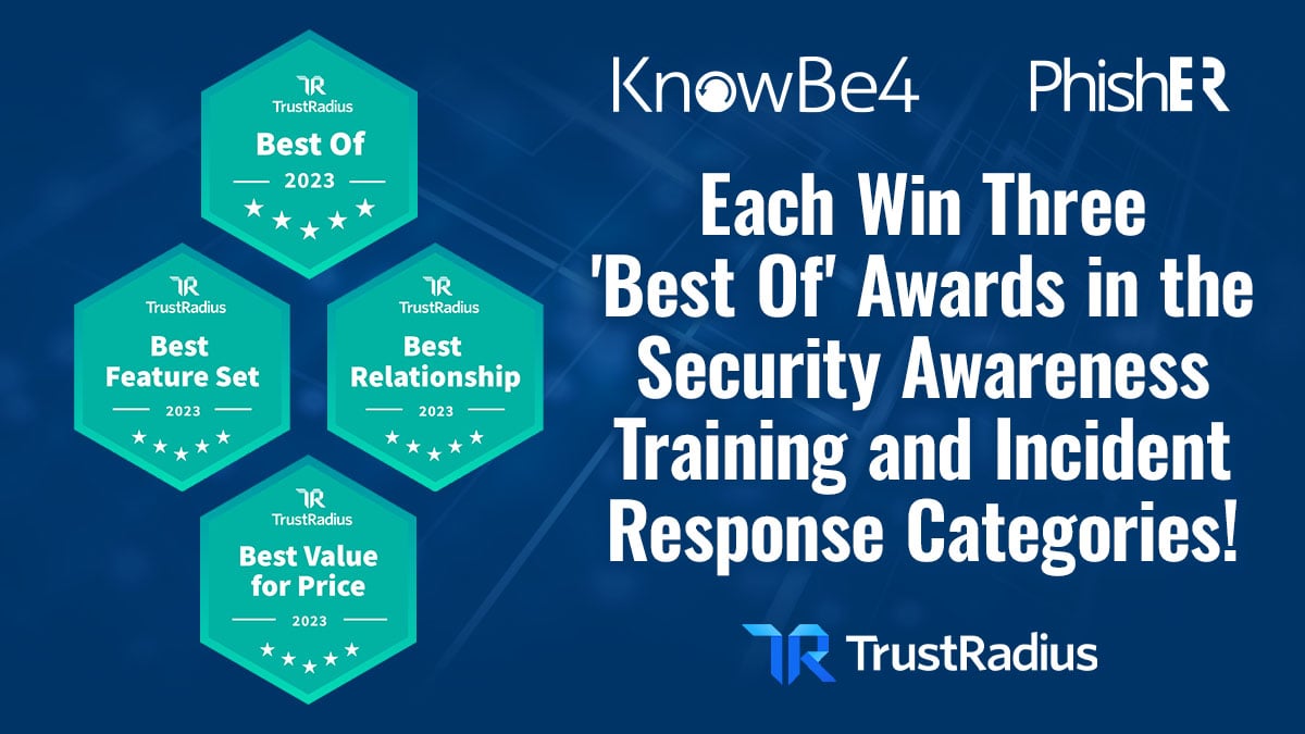 KnowBe4 Wins Multiple 2023 Best Of Awards From TrustRadius