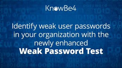 Weak Password Test KnowBe4