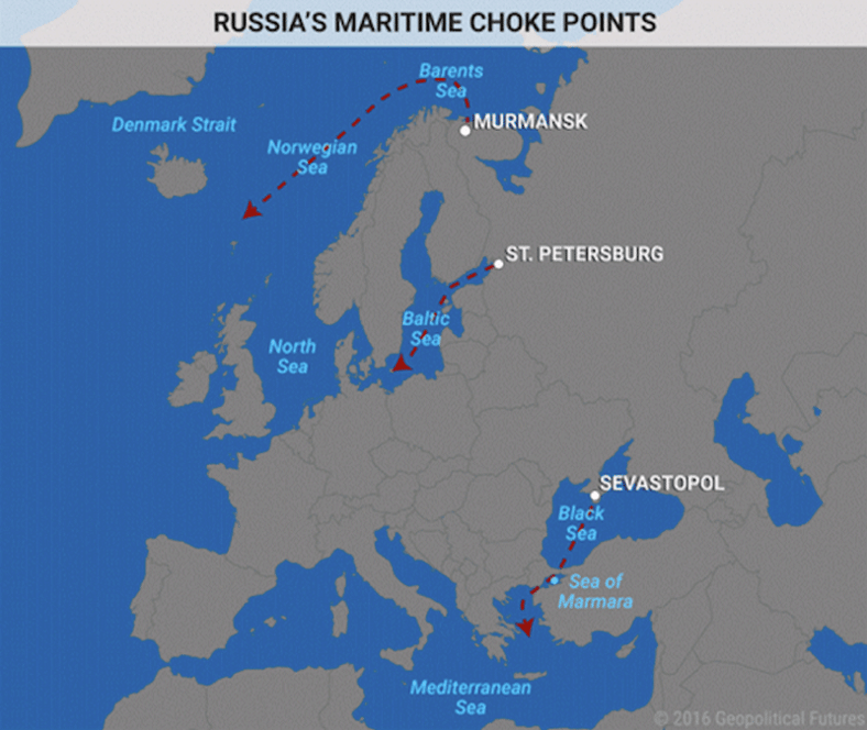 Russia's Maritime Choke Points Map