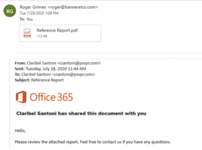 Microsoft Office 365 Phishing Email