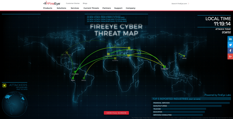 FireEye Cyber Threat Map