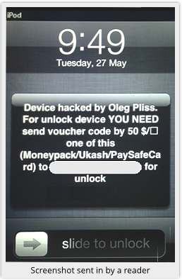 iPhone Ransomware Lock Screen