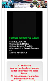 Android Ransomware Lock Screen