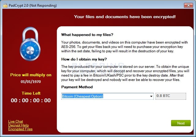 Padcrypt Ransomware Note