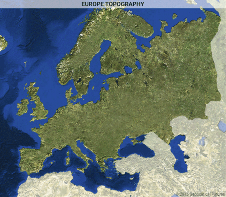 Europe Topography Map