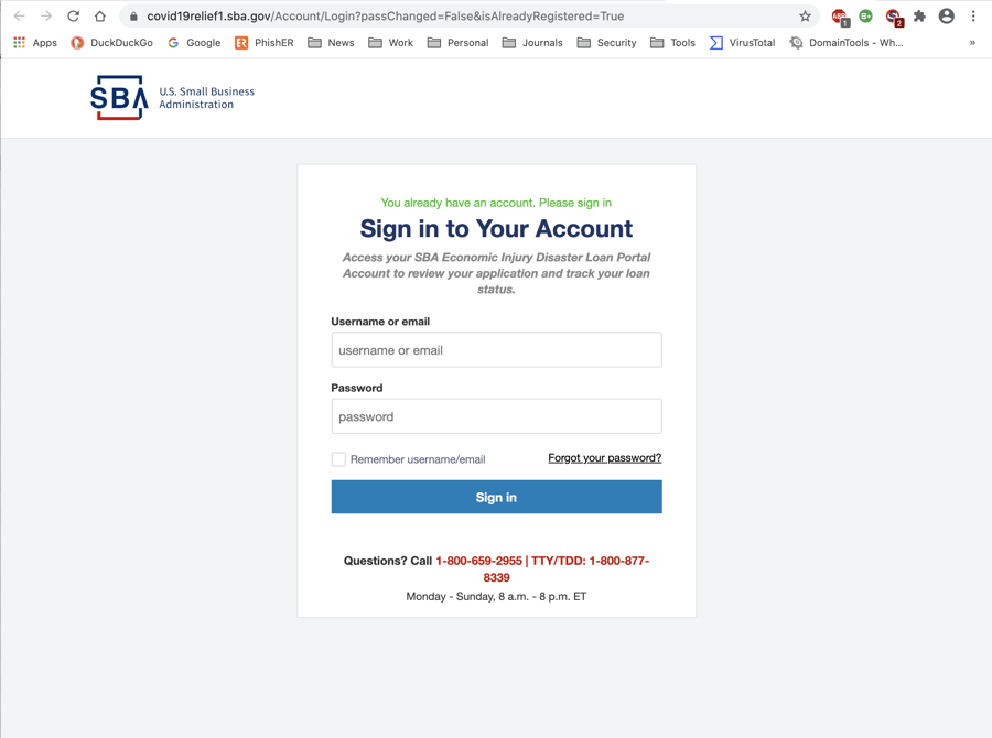 Sba Sign In SBA Phishing: Malicious Actors