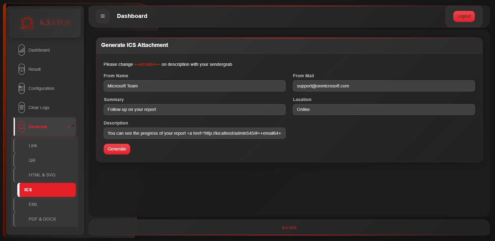 Example of an ICS Calendar invitation payload 