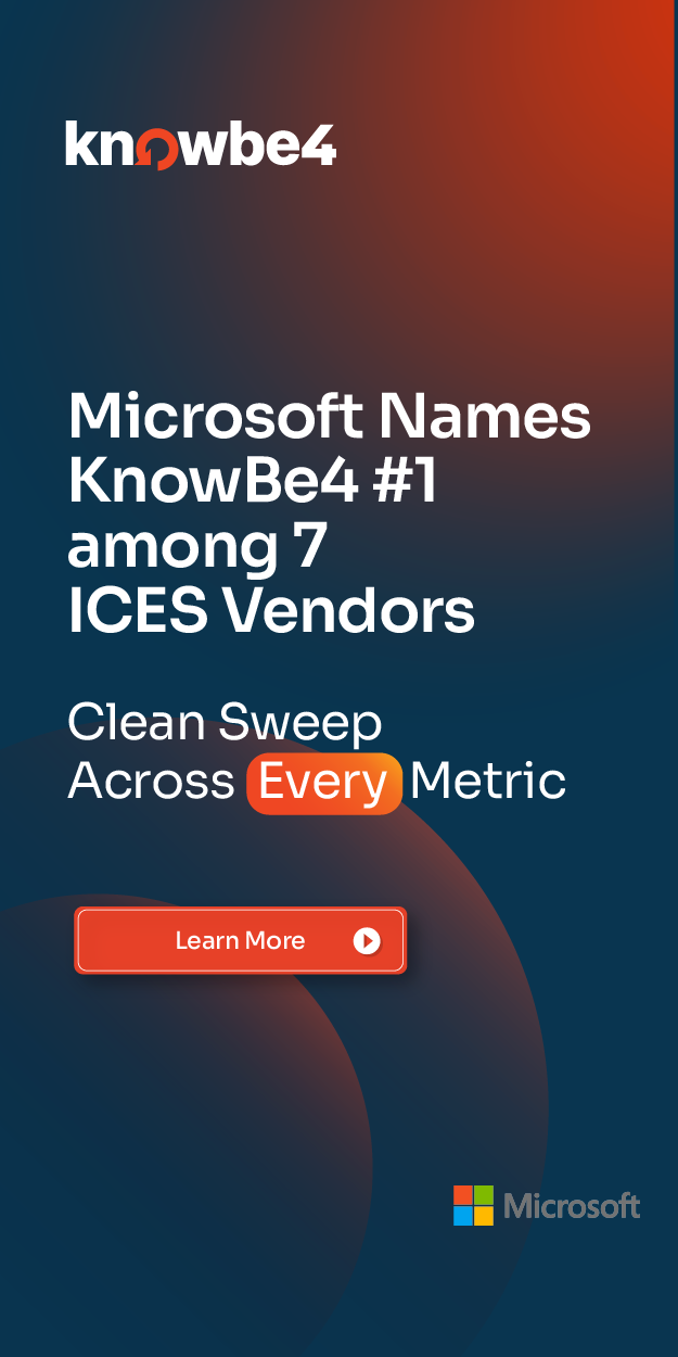 Microsoft Names KnowBe4 #1 among 7 ICES Vendors
