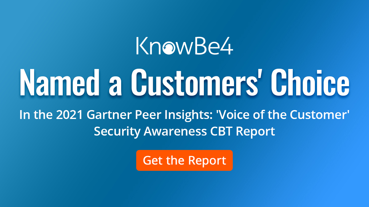 knowbe4-named-a-2021-gartner-peer-insights-customers'-choice
