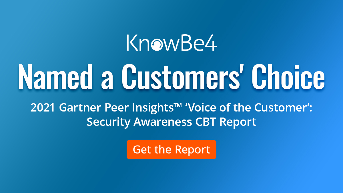 knowbe4-named-a-2021-Gartner-Peer-Insights-customers'-choice