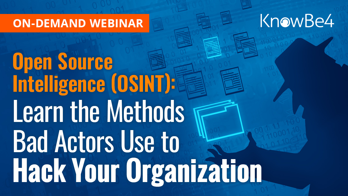 [On-Demand Webinar] Open Source Intelligence (OSINT): Learn the Methods ...