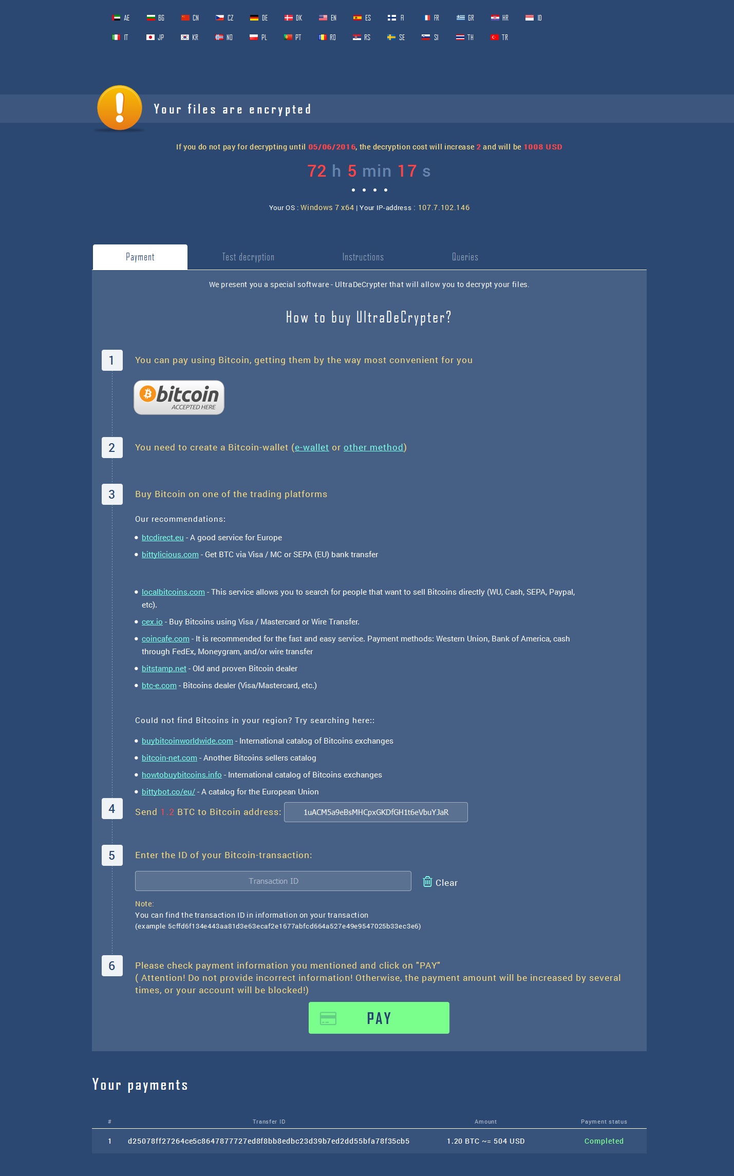 UltraDeCrypter Ransomware DOES NOT Decrypt Your Files